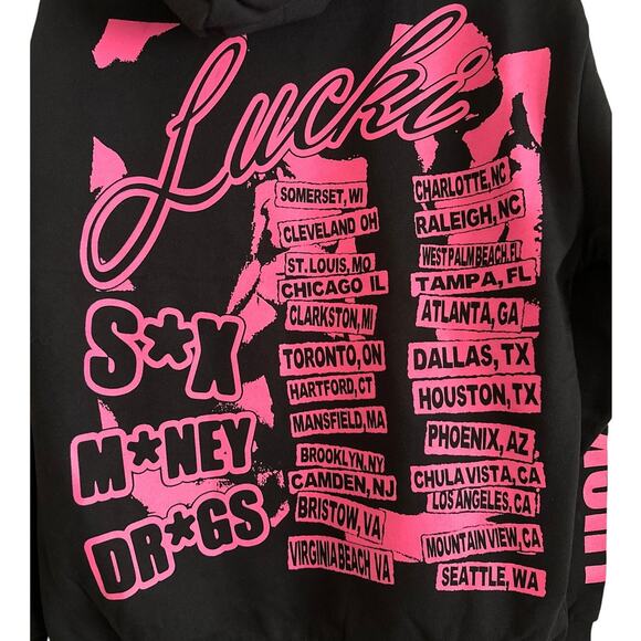 LUCKI “S*x‎ M*ney Dr*gs” Tour Hoodie (Size L) NWOT - Picture 5 of 6